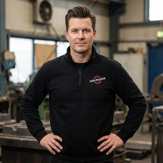 Embroidered Van-Packer Men's Quarter-Zip Mercer + Mettle