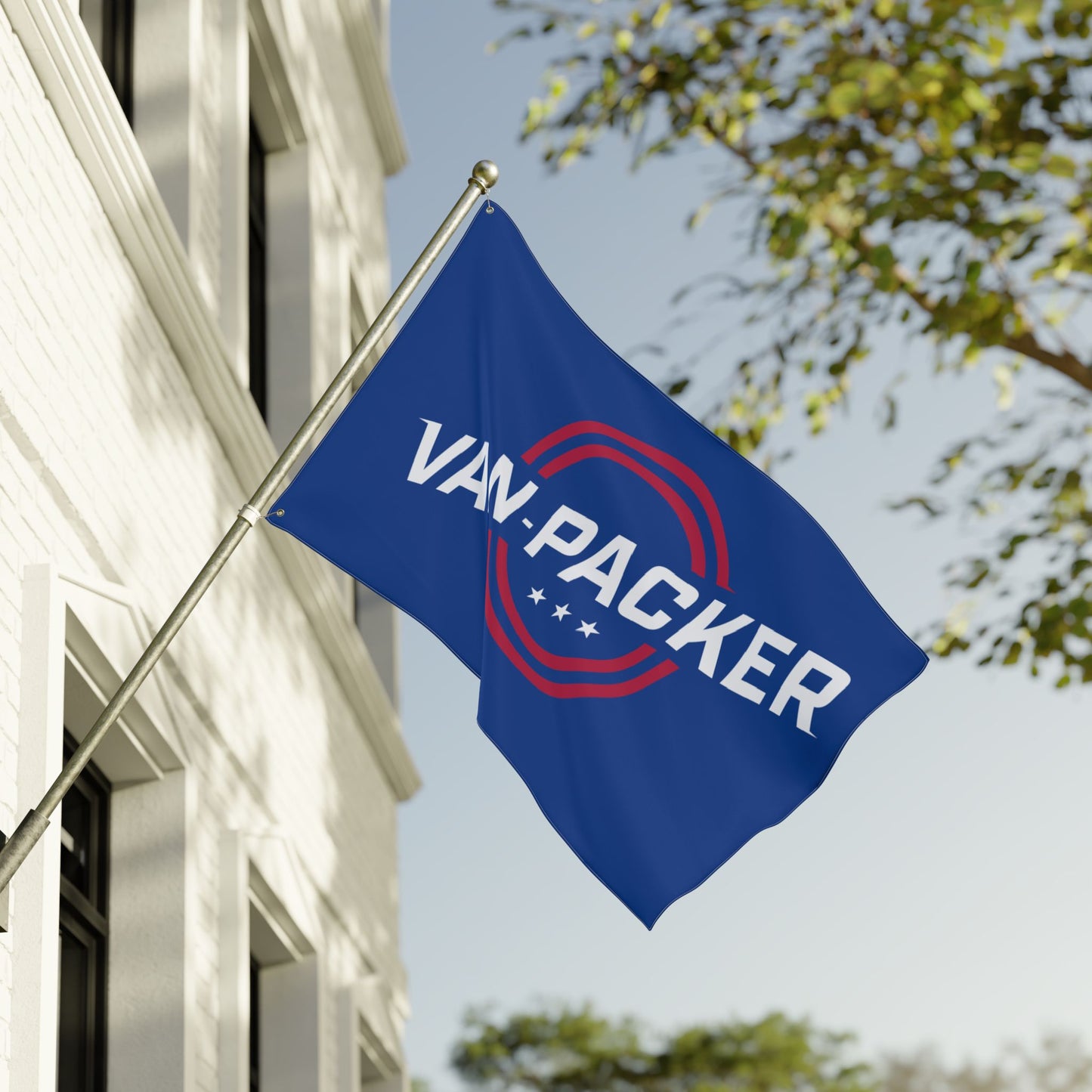Double Sided Van-Packer Logo Flag