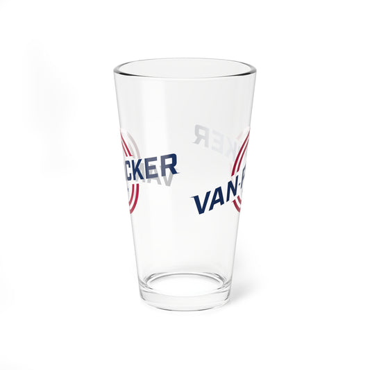 Van-Packer Retro Circle Barware Pint Glass (16 oz)