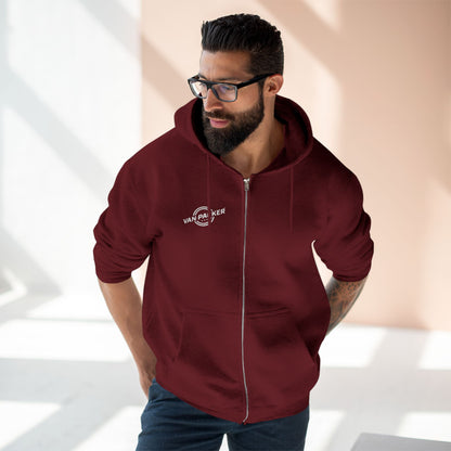 Unisex Zip Van-Packer White Logo Hoodie