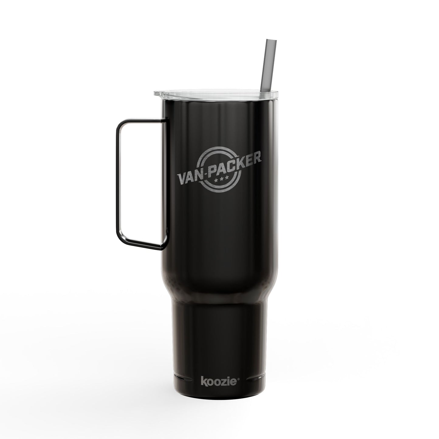 Koozie Insulated Tumbler with Lid & Van-Packer Logo, 40oz