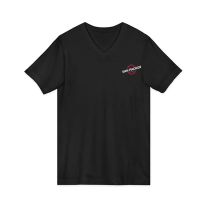 Unisex Jersey Short Sleeve Van-Packer V-Neck Tee