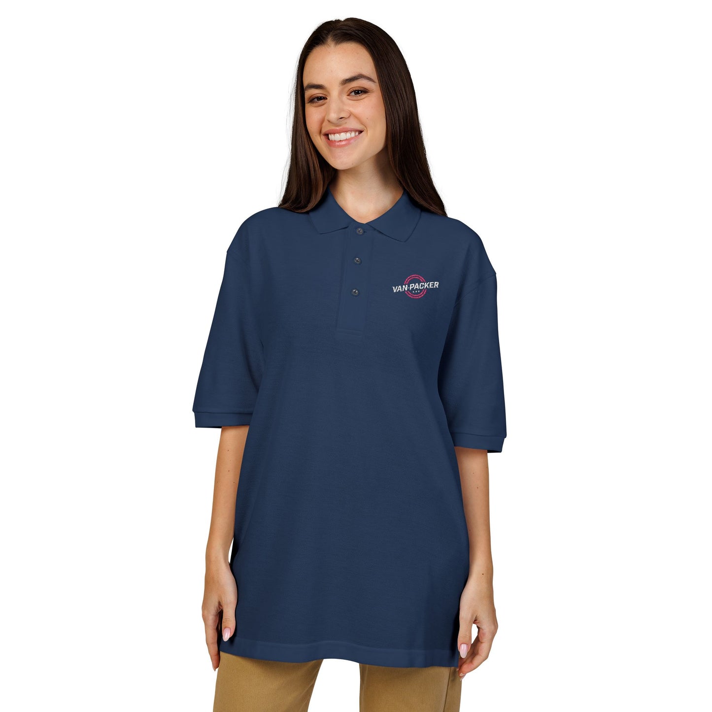 Embroidered "Van-Packer" Logo Polo Shirt