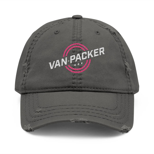 Distressed Dad Hat Van-Packer Logo