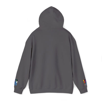 Unisex Heavy Blend™ Hooded Van-Packer White Logo Sweatshirt