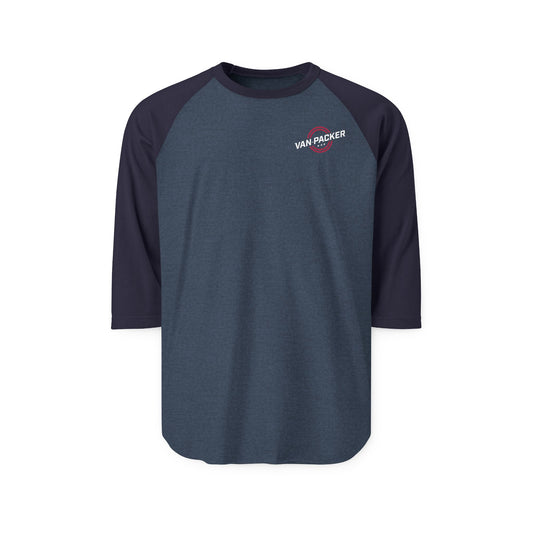 Unisex Three-Quarter Sleeve Raglan Van-Packer Shirt