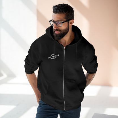 Unisex Zip Van-Packer White Logo Hoodie
