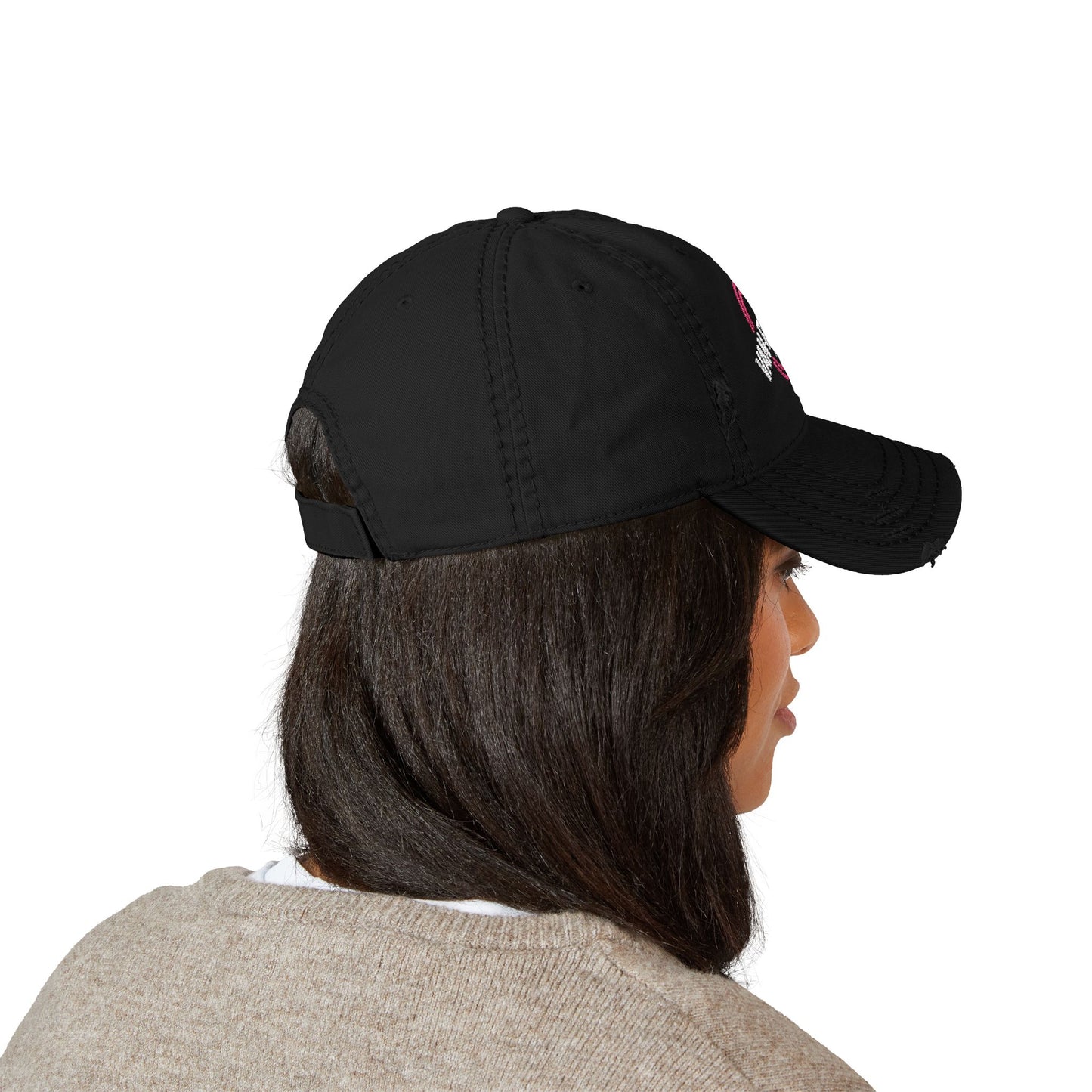 Distressed Dad Hat Van-Packer Logo