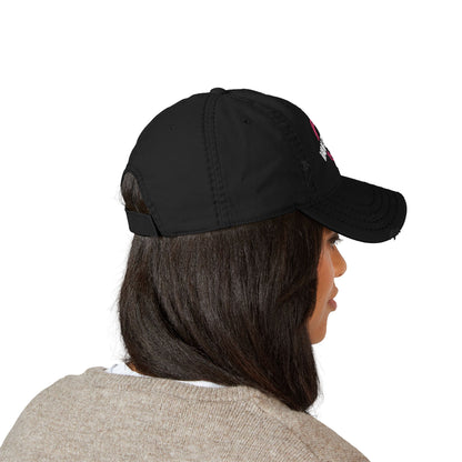 Distressed Dad Hat Van-Packer Logo