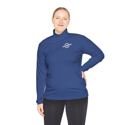 Unisex Quarter-Zip Van-Packer White Logo Pullover