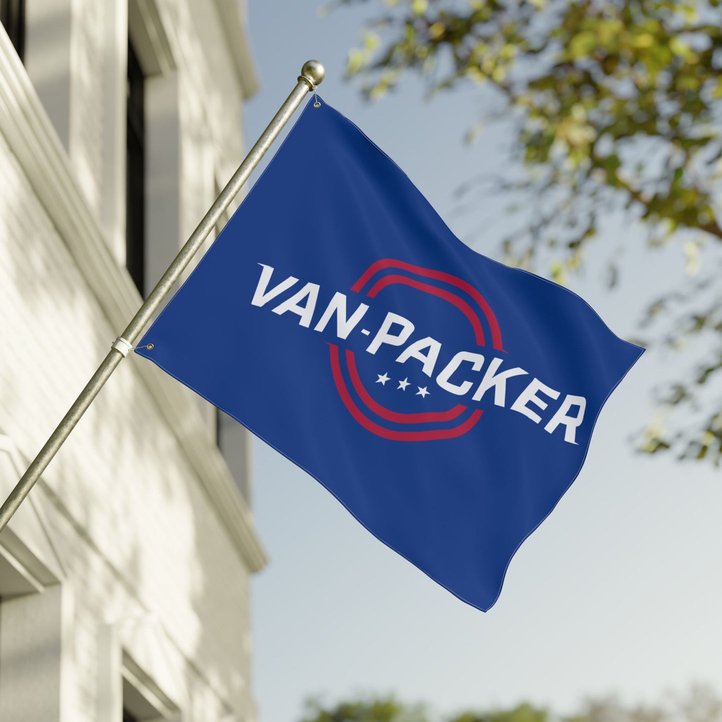 Double Sided Van-Packer Logo Flag