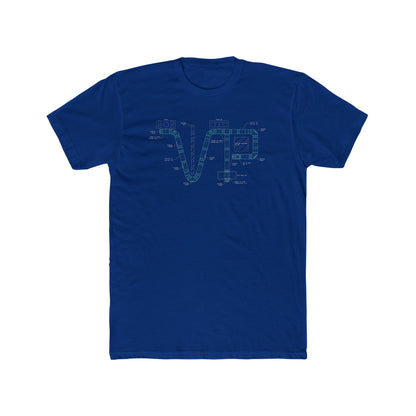 Unisex Cotton Van-Packer Duct Diagram Graphic Tee