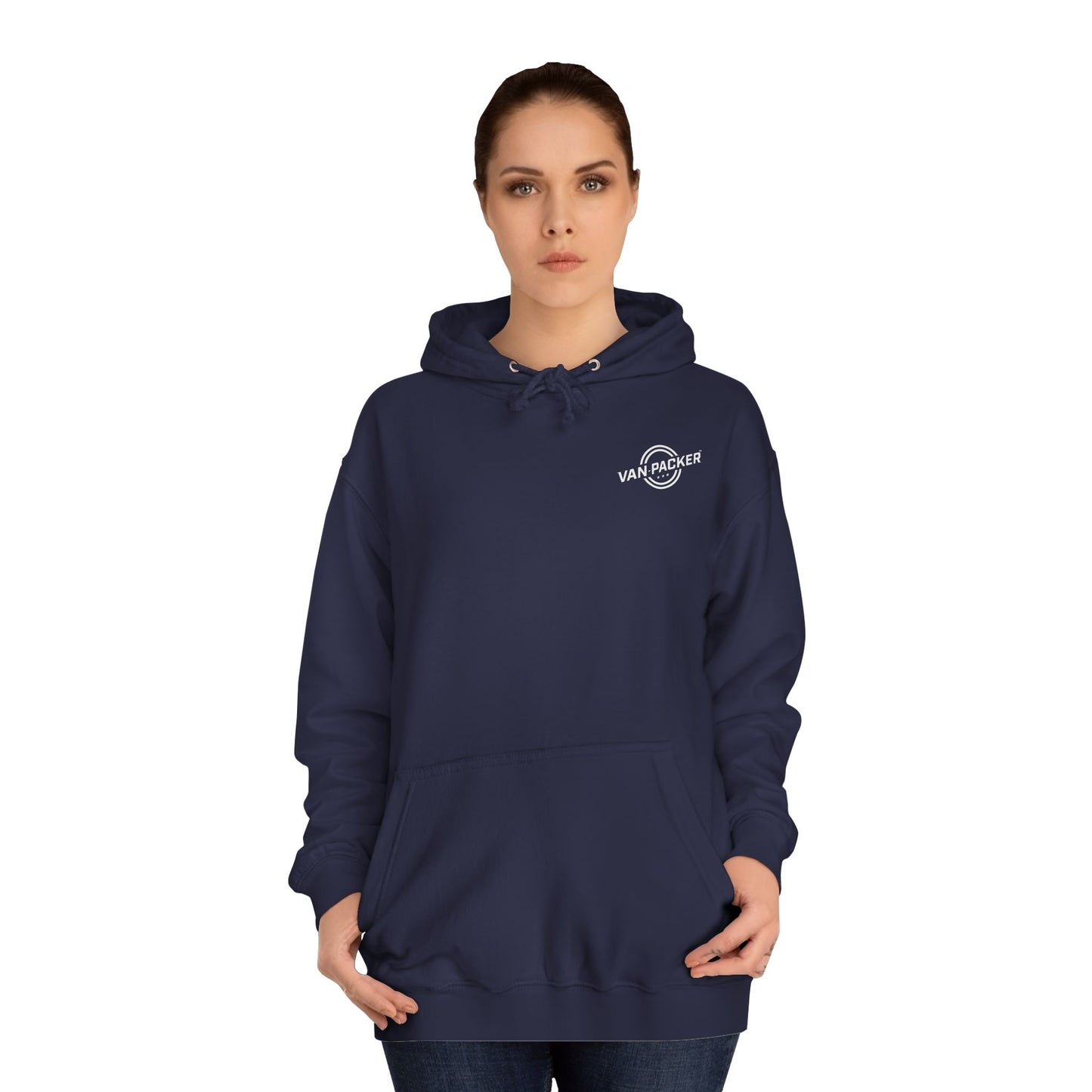 Unisex College Van-Packer White Logo Hoodie