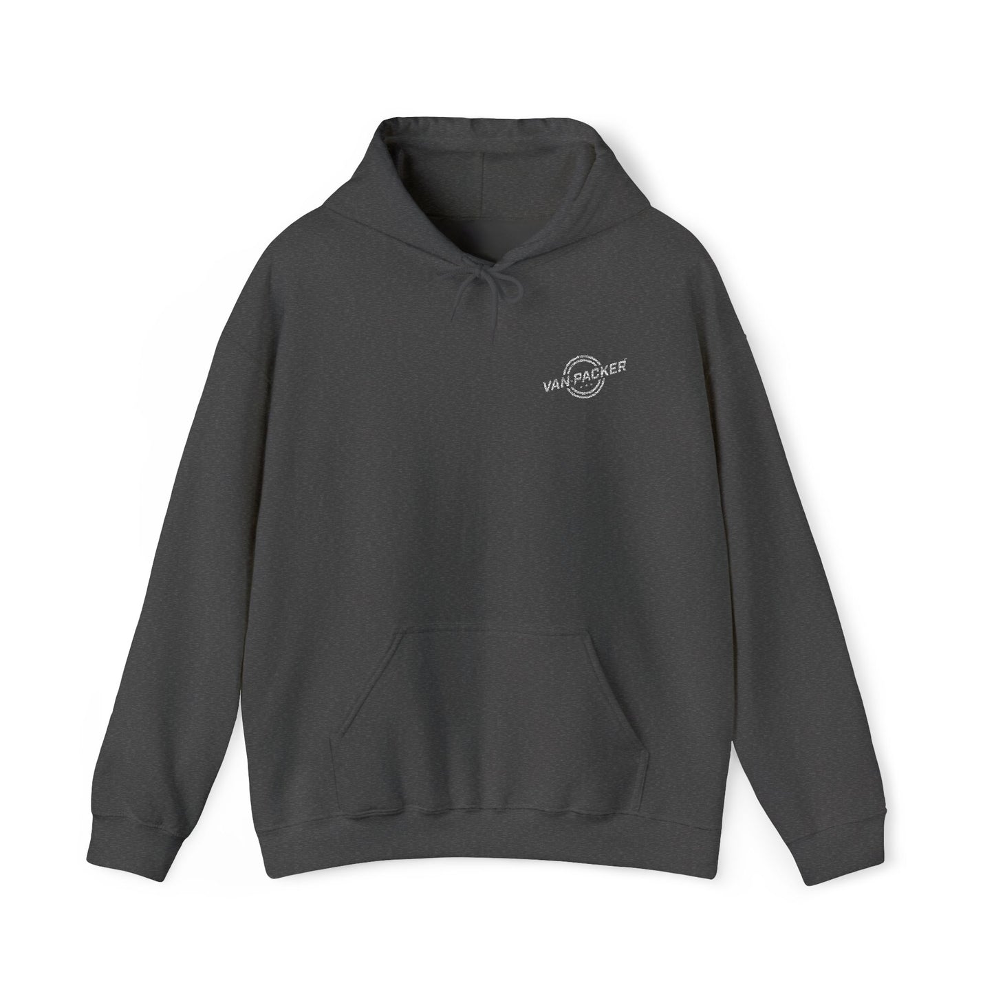 Unisex Heavy Blend™ Hooded Van-Packer White Logo Sweatshirt