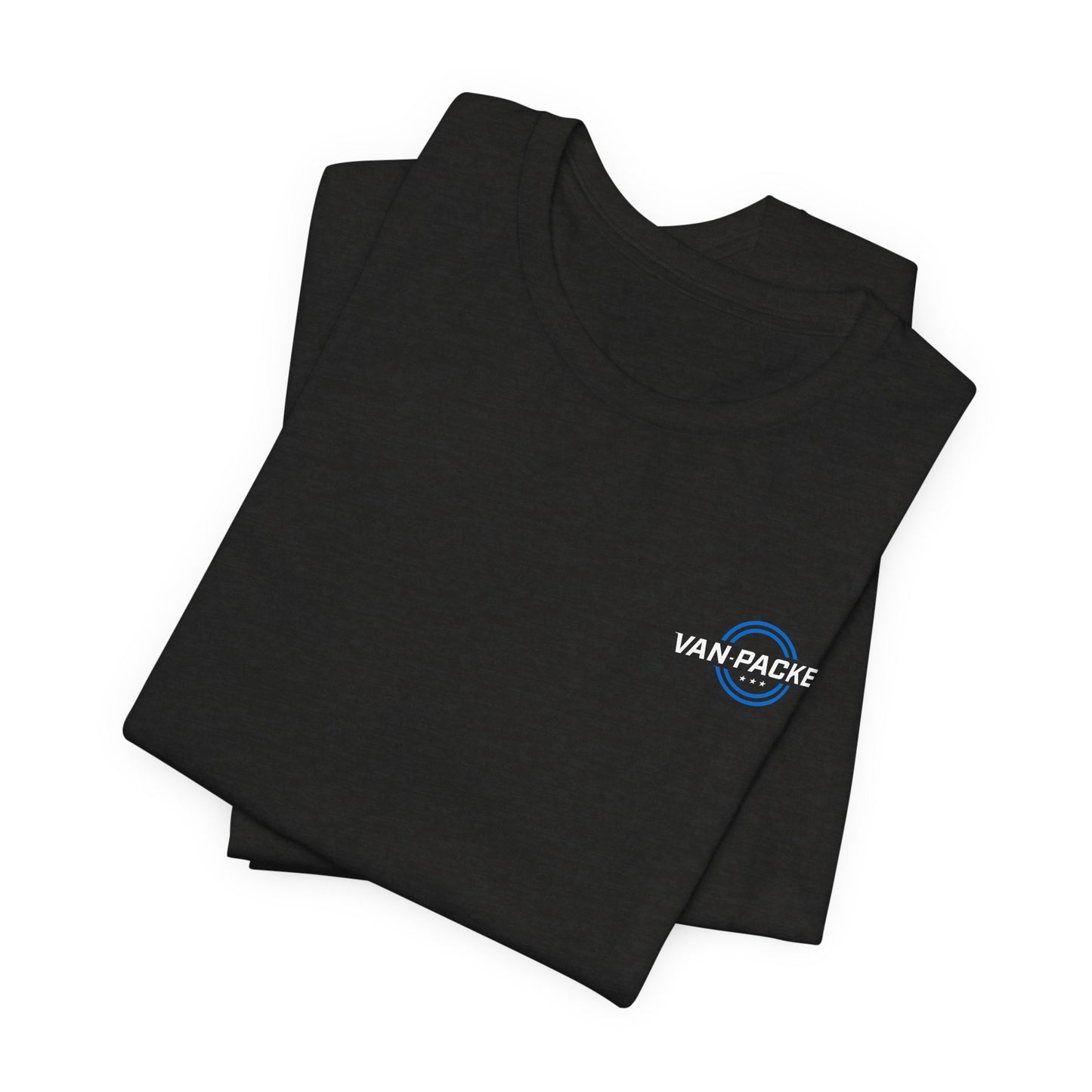 Unisex Jersey Short Sleeve Van-Packer Blue + White Logo Tee