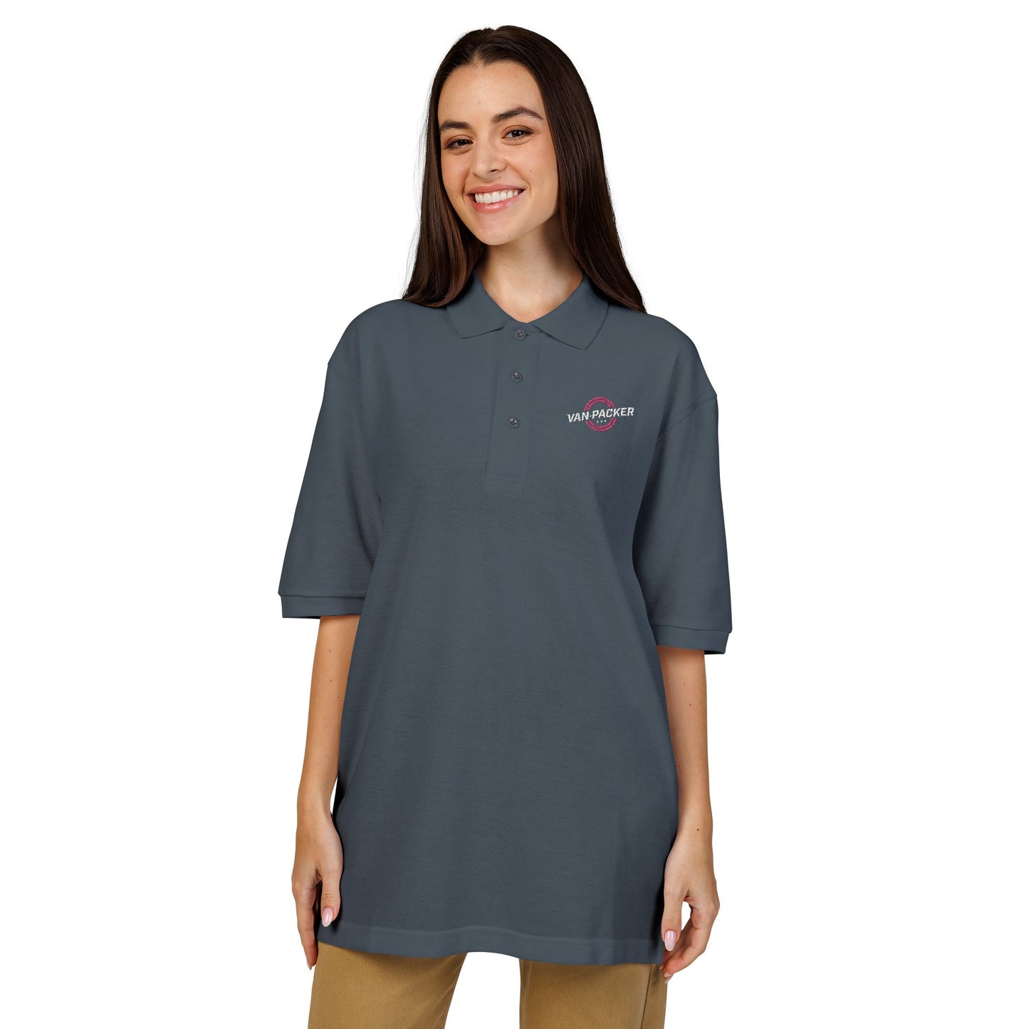 Embroidered "Van-Packer" Logo Polo Shirt