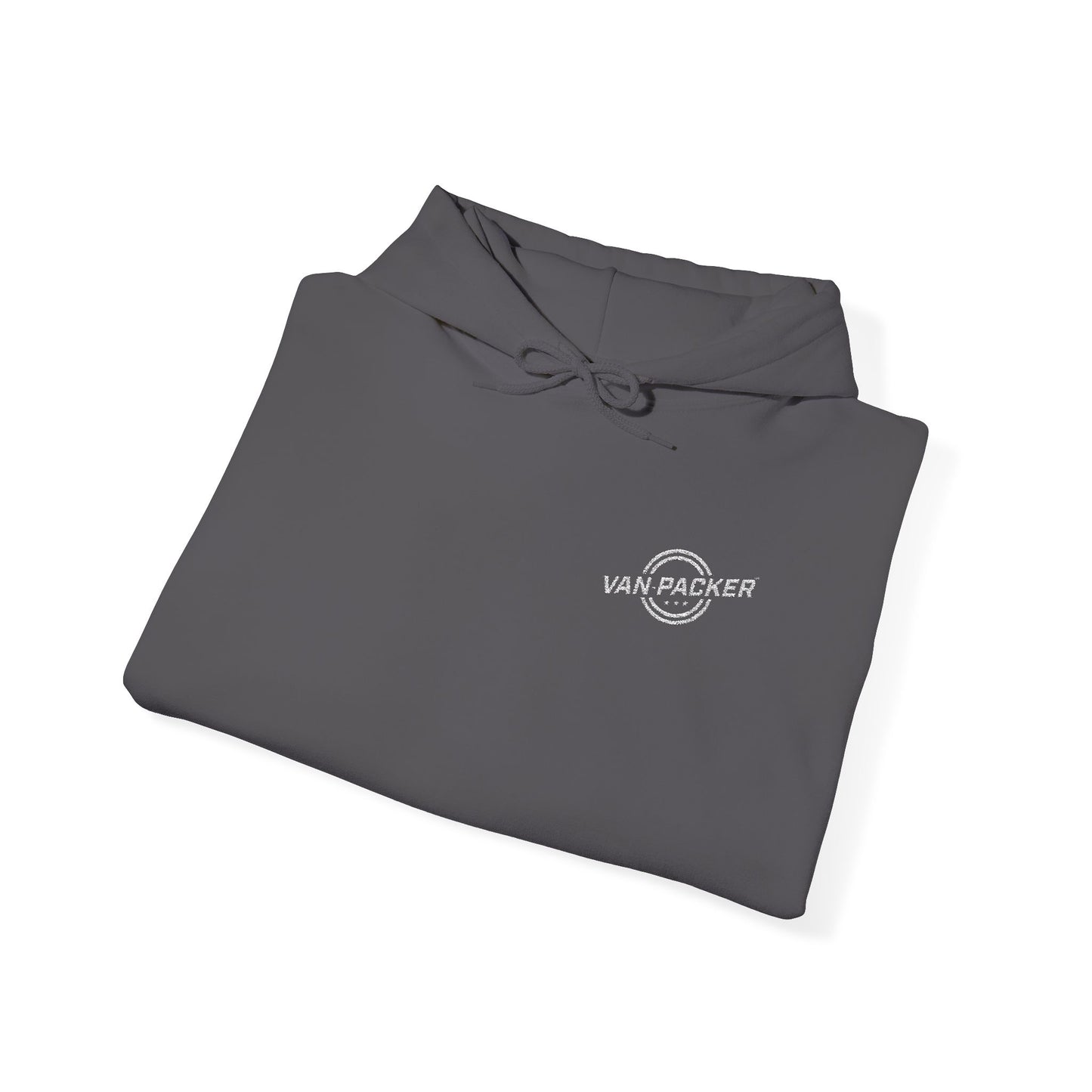 Unisex Heavy Blend™ Hooded Van-Packer White Logo Sweatshirt