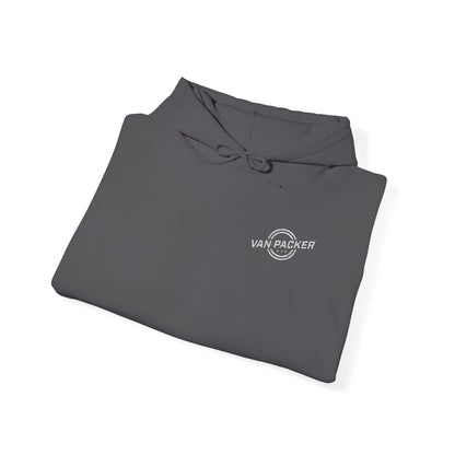 Unisex Heavy Blend™ Hooded Van-Packer White Logo Sweatshirt