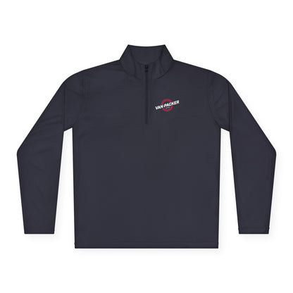 Lightweight Unisex Quarter-Zip Pullover Van-Packer Small Chest Logo