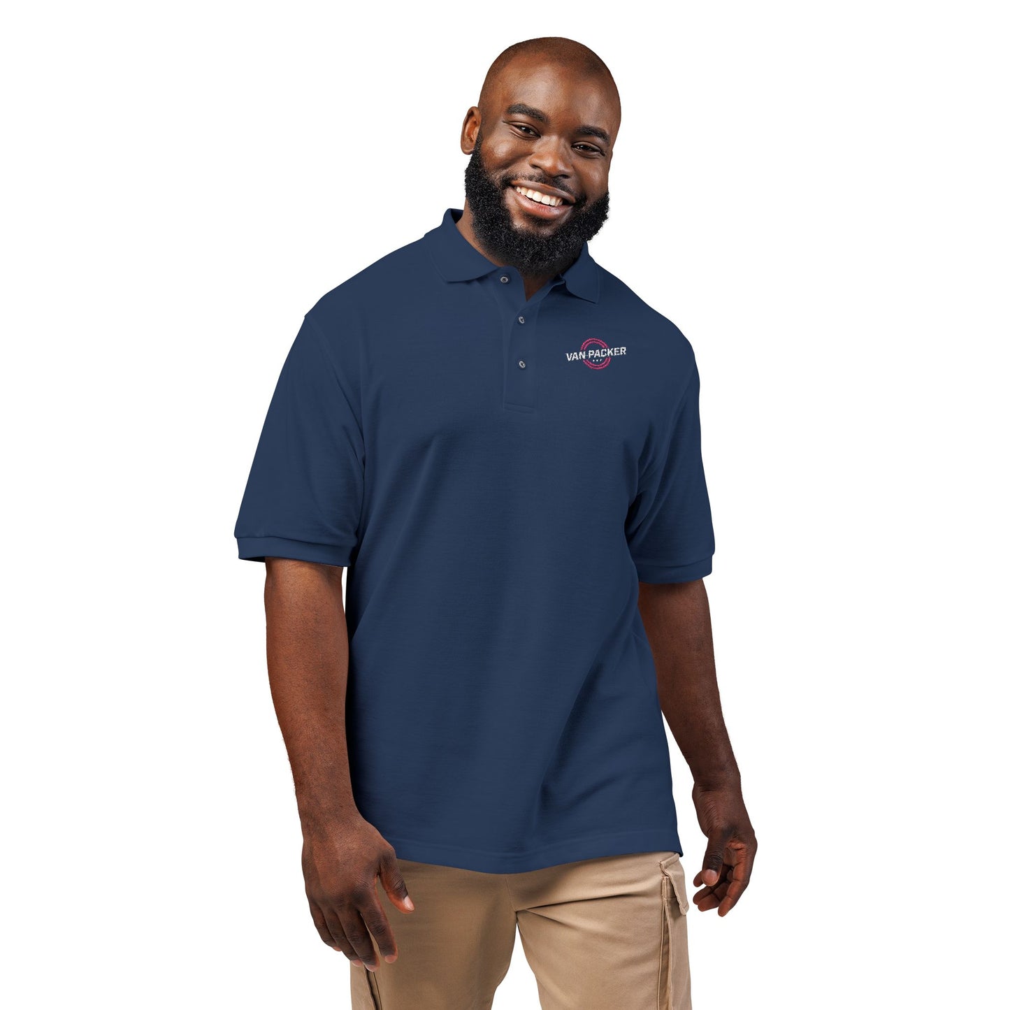 Embroidered "Van-Packer" Logo Polo Shirt
