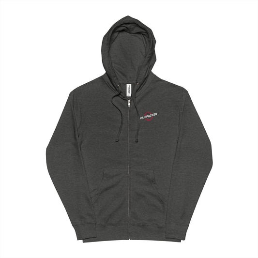 Unisex Zip-Up Sweatshirt Left Chest Van-Packer Logo