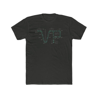 Unisex Cotton Van-Packer Duct Diagram Graphic Tee