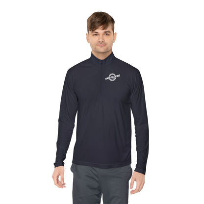 Unisex Quarter-Zip Van-Packer White Logo Pullover