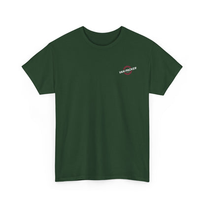 Van-Packer Logo Left Chest Made in the USA on Back T-Shirt