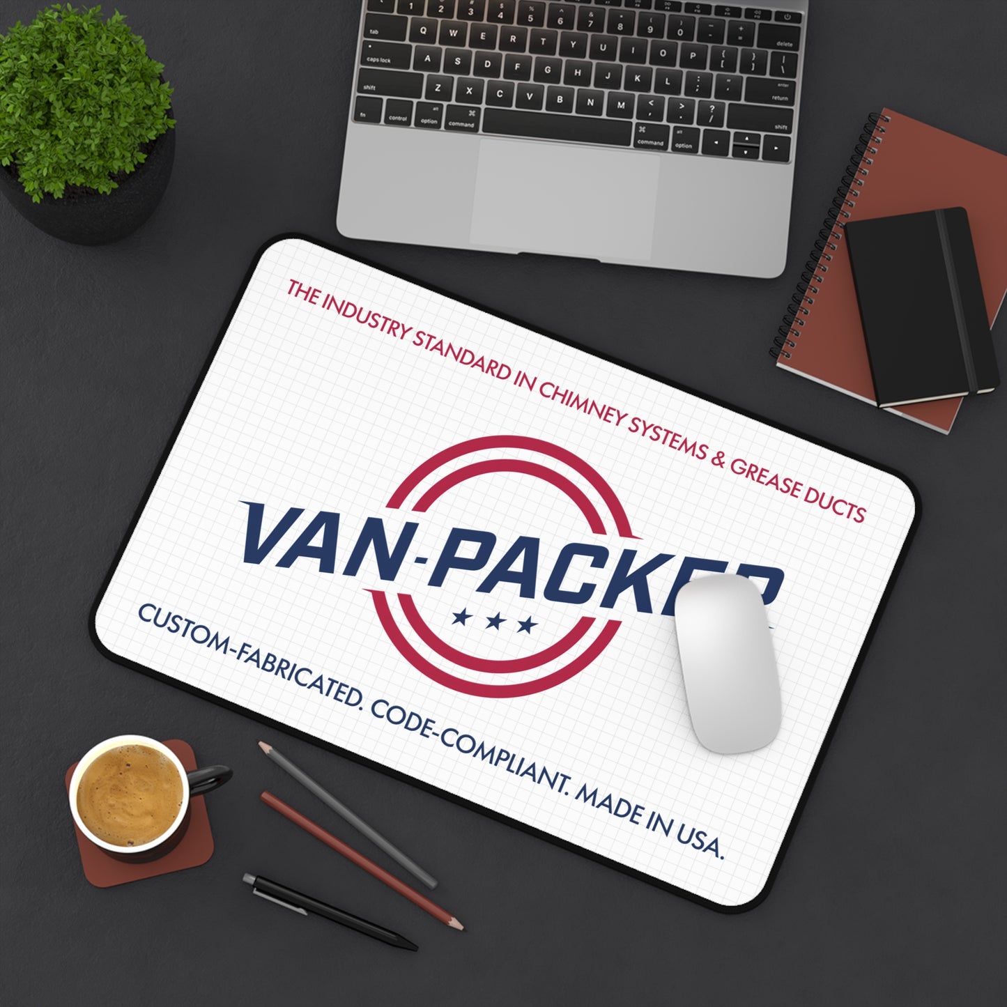 Van-Packer Desk Mat Logo Desk Mat (Custom-Fabricated, Made in USA)