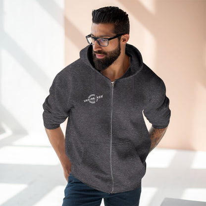 Unisex Zip Van-Packer White Logo Hoodie