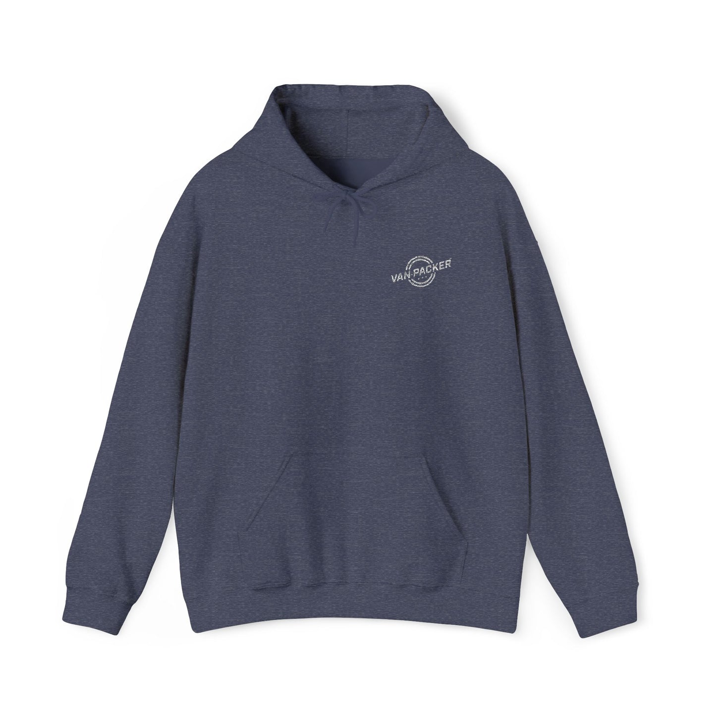 Unisex Heavy Blend™ Hooded Van-Packer White Logo Sweatshirt