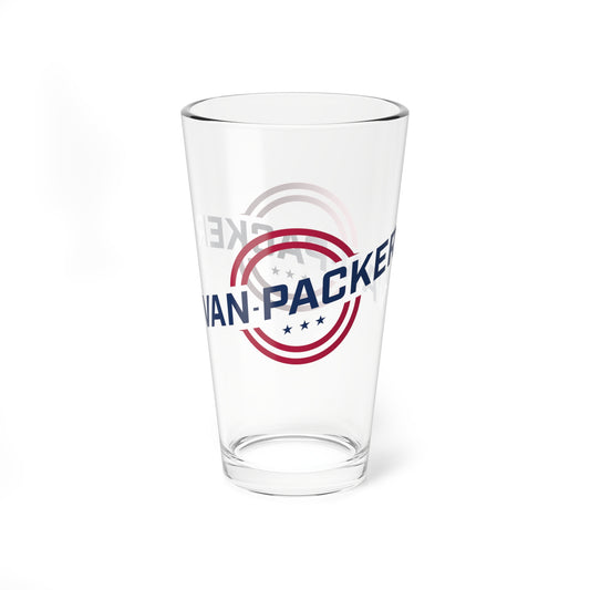 Van-Packer Retro Circle Barware Pint Glass (16 oz)
