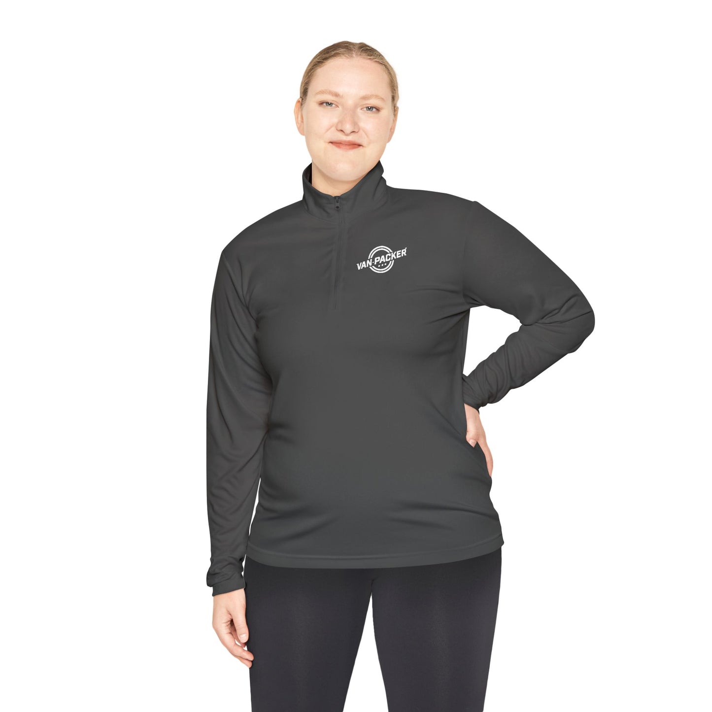 Unisex Quarter-Zip Van-Packer White Logo Pullover