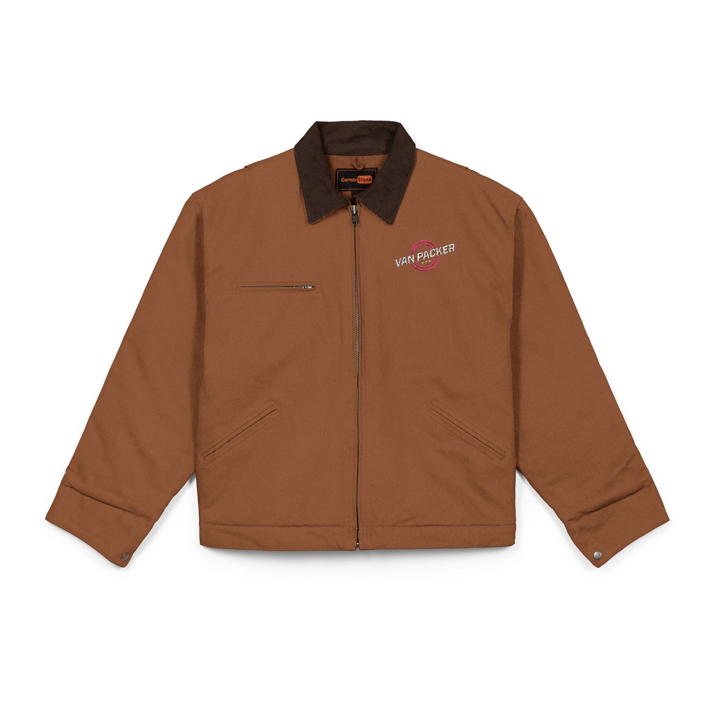 CornerStone® Unisex Duck Cloth Work Van-Packer Logo Jacket