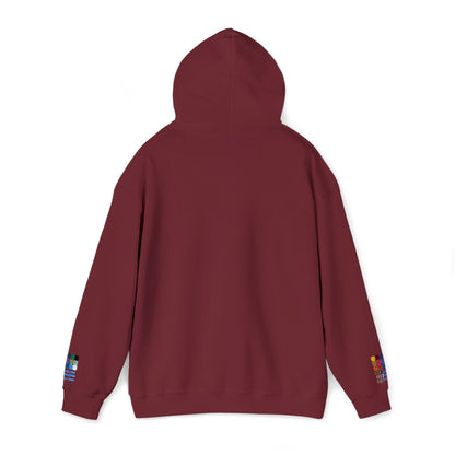 Unisex Heavy Blend™ Hooded Van-Packer White Logo Sweatshirt