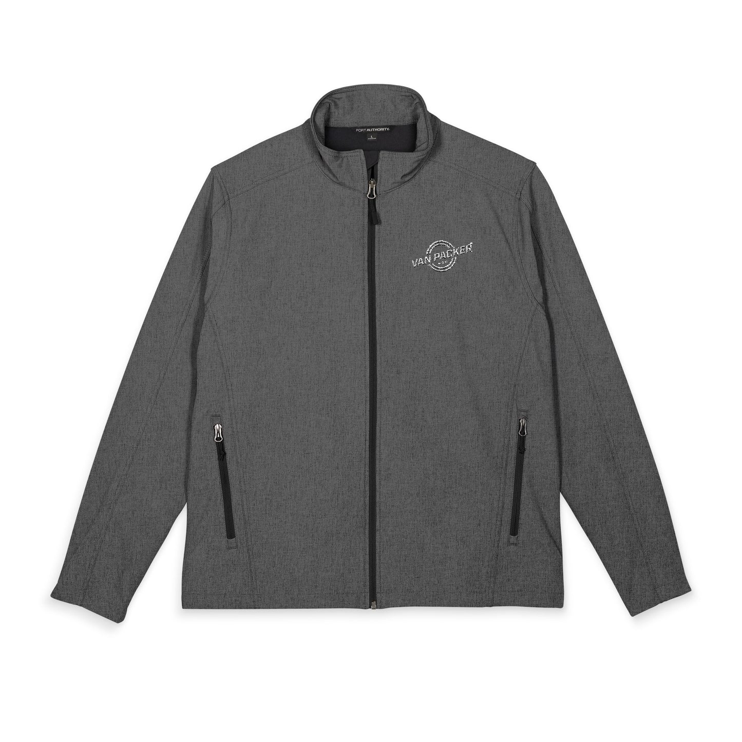 Port Authority® Men's Core Soft Shell Van-Packer White Logo Jacket