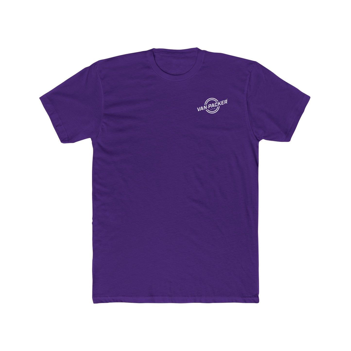 Unisex Cotton Crew Van-Packer White Logo Tee