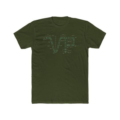 Unisex Cotton Van-Packer Duct Diagram Graphic Tee
