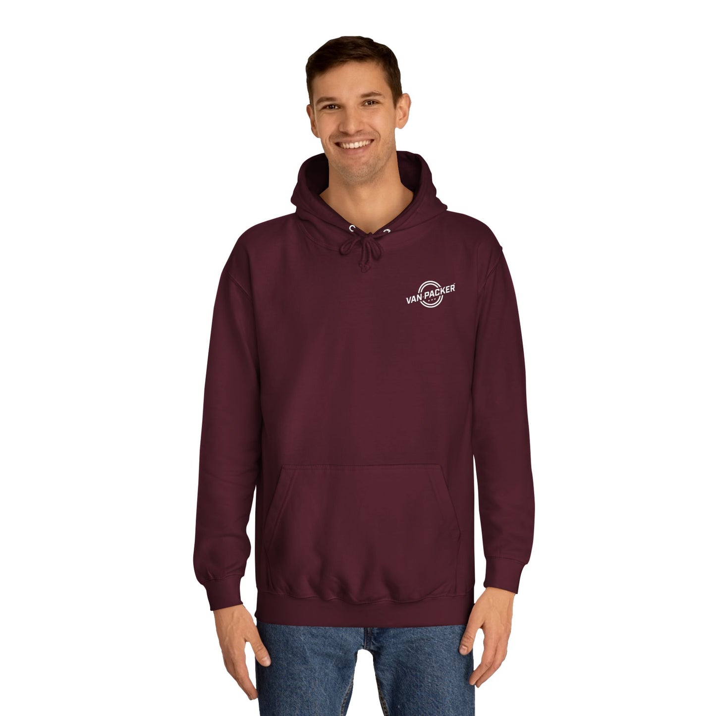 Unisex College Van-Packer White Logo Hoodie