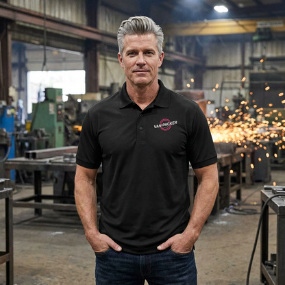 Embroidered "Van-Packer" Logo Polo Shirt