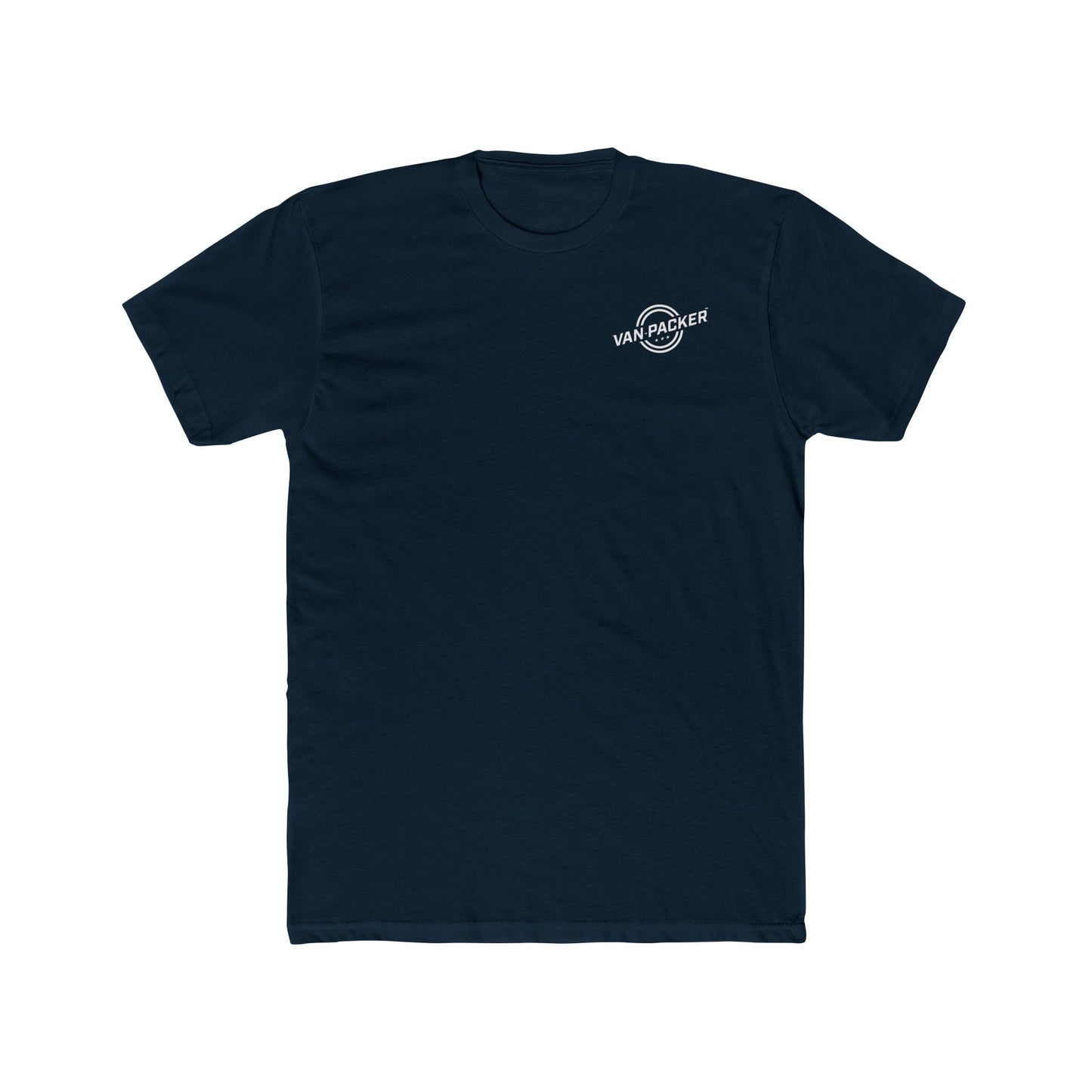 Unisex Cotton Crew Van-Packer White Logo Tee