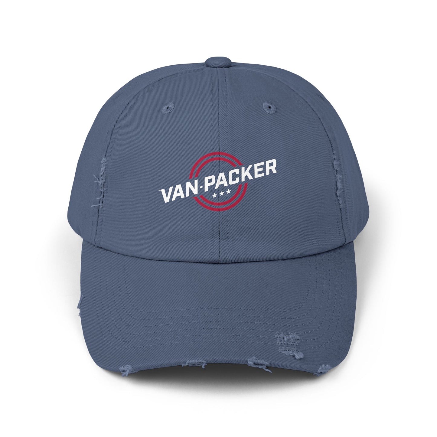 Unisex Distressed Van-Packer Cap