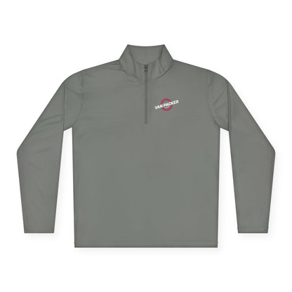 Lightweight Unisex Quarter-Zip Pullover Van-Packer Small Chest Logo