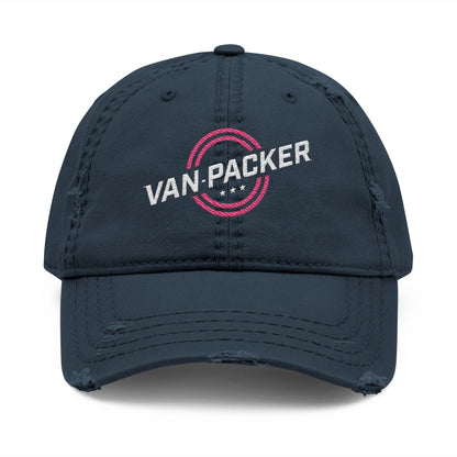 Distressed Dad Hat Van-Packer Logo