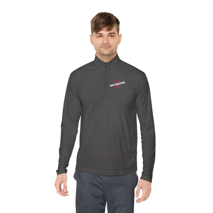 Lightweight Unisex Quarter-Zip Pullover Van-Packer Small Chest Logo