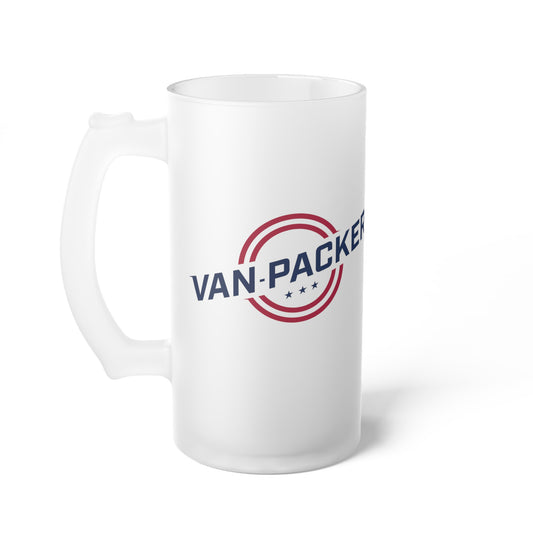 Van-Packer Logo Frosted Glass Beer Mug