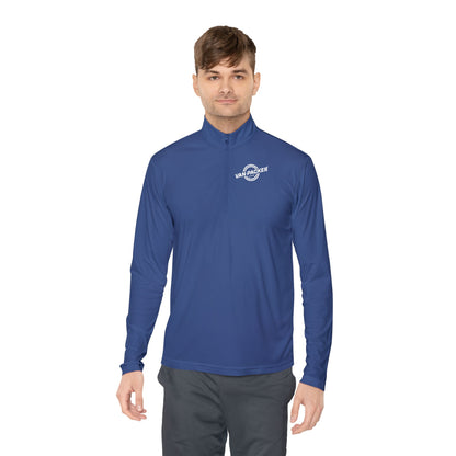 Unisex Quarter-Zip Van-Packer White Logo Pullover