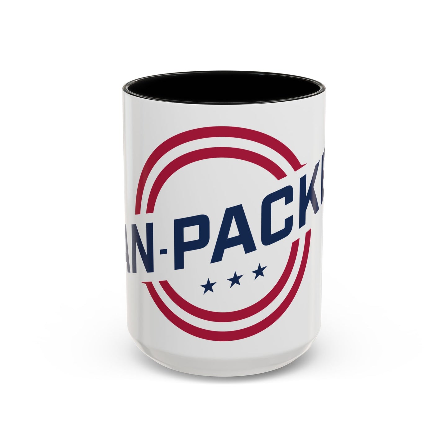 Modern Accent Van-Packer Coffee Mug — Bold Minimalist Circle Design (11/15 oz)