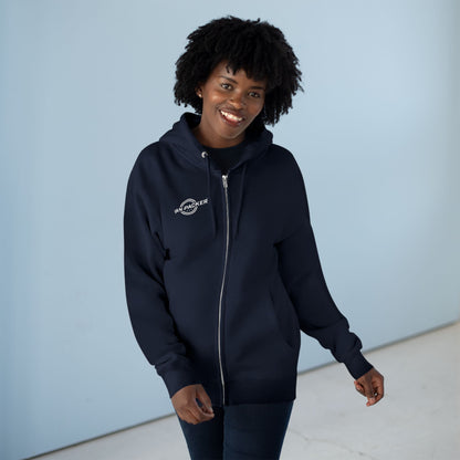 Unisex Zip Van-Packer White Logo Hoodie