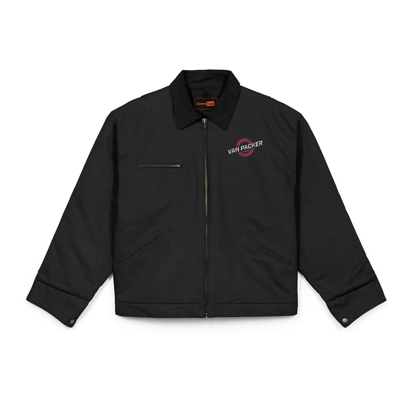 CornerStone® Unisex Duck Cloth Work Van-Packer Logo Jacket